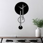 Wallity Reloj de Pared Decorativo de Metal Negro
